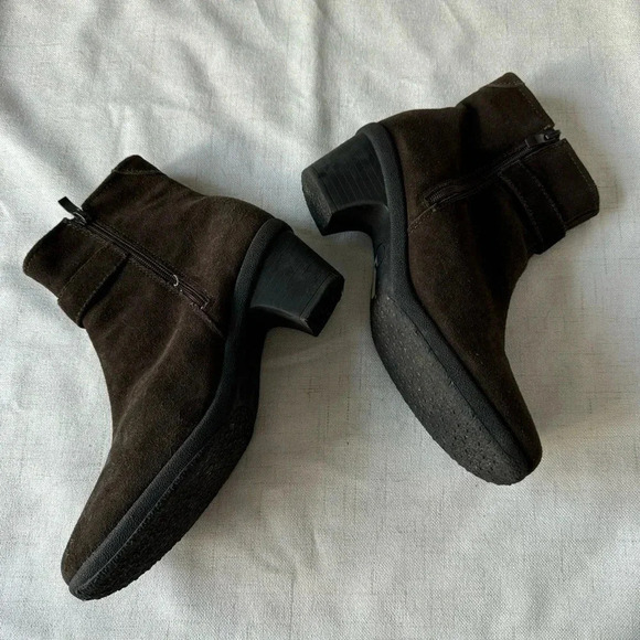 Vintage Henri Pierre Suede Leather Boots Warm Sherpa Fur lined size 8 - Picture 5 of 11